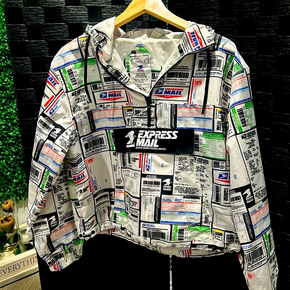 Mail inspired jacket by Forever 21